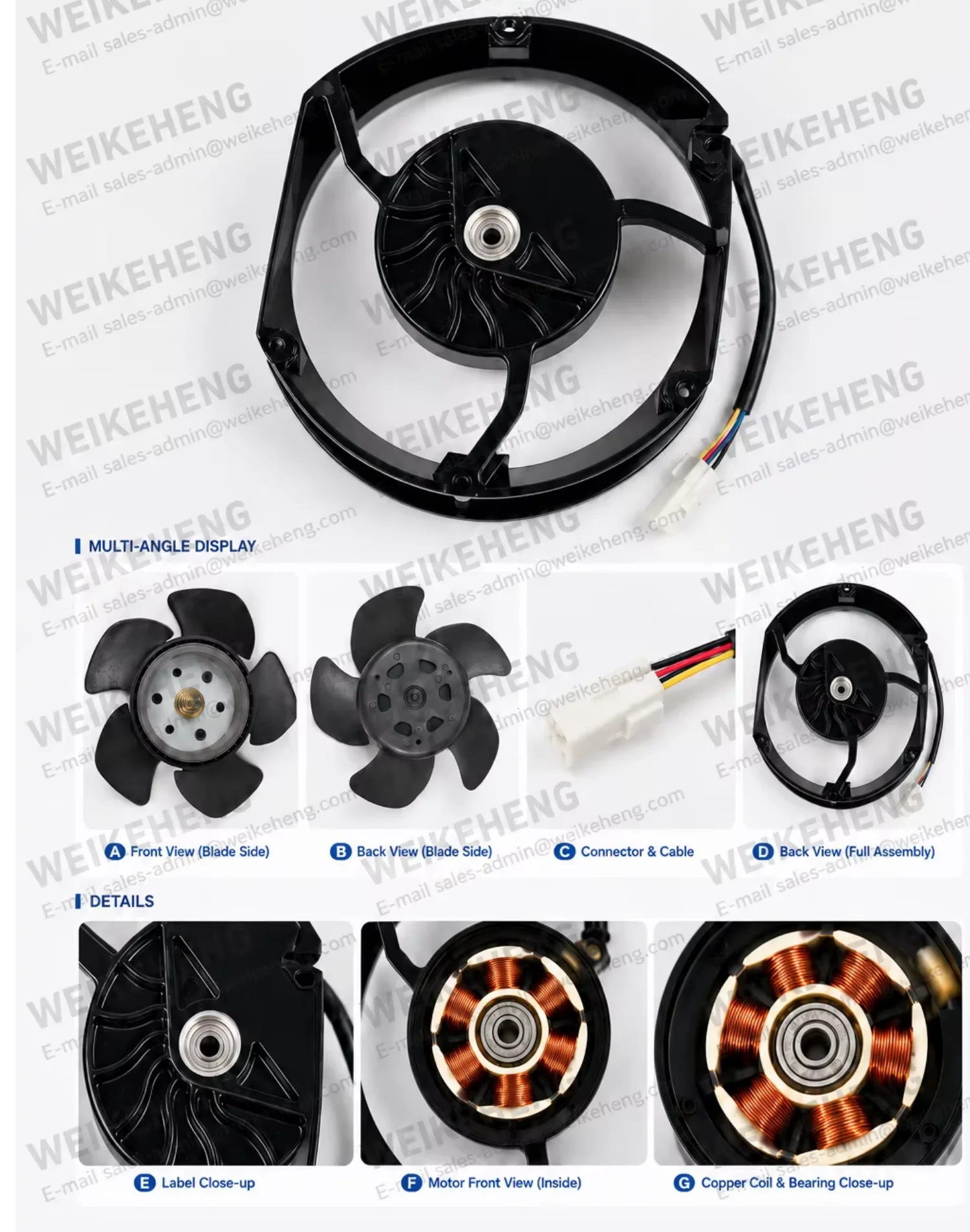 Axial Flow Cooling Fan, D1751P24B8PP338, 17251, 24V, 3.4A - detail 10