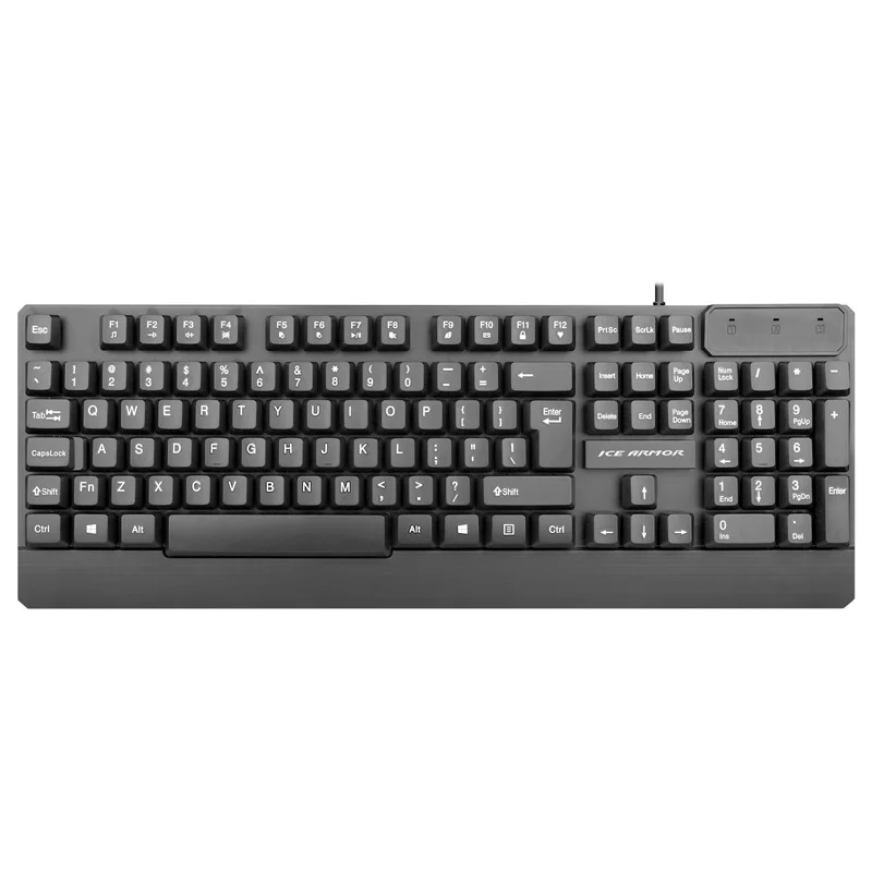 

Standard ICE ARMOR BK21 High Strength ABS Material Keyboard Waterproof And Riot Resistant And Durable Keyboard, Black