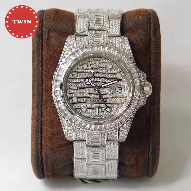 

Luxury Diver Super AP Watch 116769 TWF factory 904L steel ETA 2824 movement for men GMT Gypsophila Crystal luxury watches