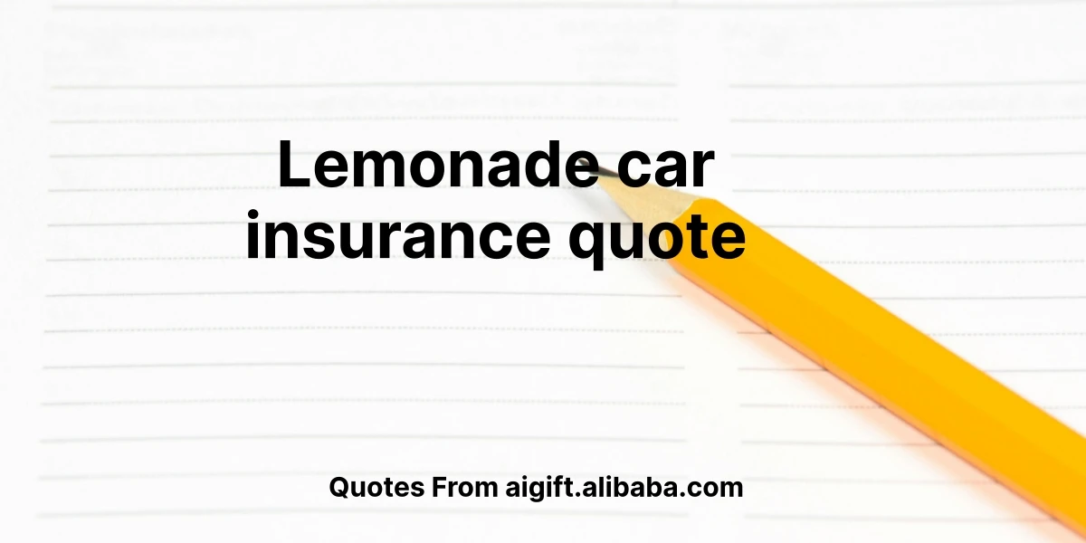 lemonade car insurance quote