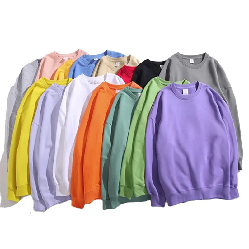 

Custom Logo Streetwear Sweatshirt Vintage Oversize Blank Unisex Plain Cotton Hoodies Custom Logo Printed sweatshirt, Many colors