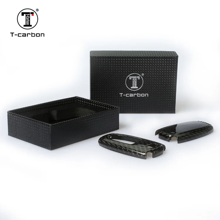 

T-carbon Carbon fiber key case for Audi A6L A7 A8L, Carbon fiber black