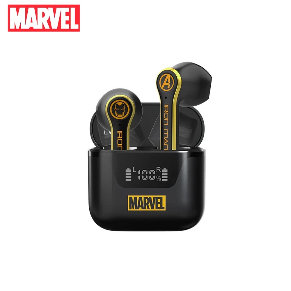 

Disney BTMV13 Marvel Auriculares Wireless Bluetooth Headset Game Stereo with Mic Sport Earphones Waterproof TWS Earbuds Smart, Black red,black blue
