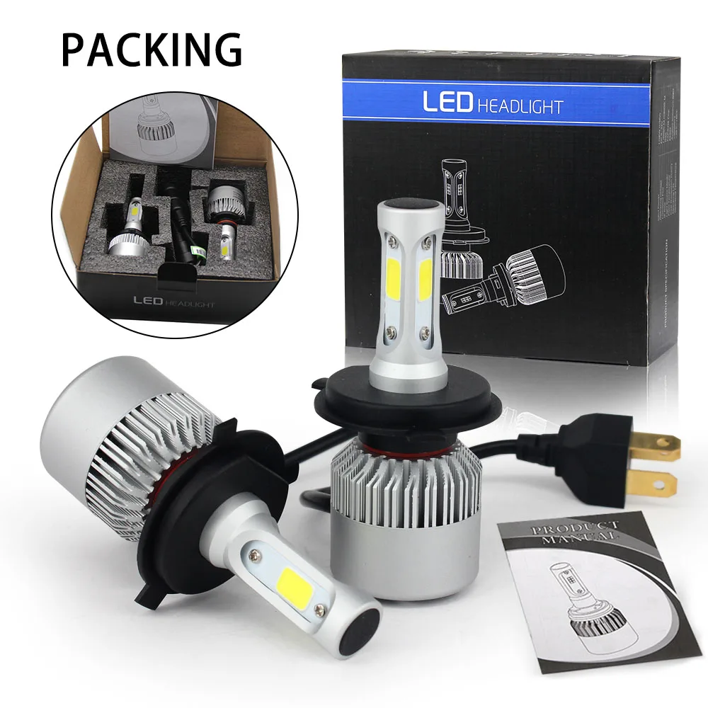 Best Quality Replace halogen lamp CAR LED HEADLIGHT H4 H7 small size led headlight bulbs 36w 5000lm