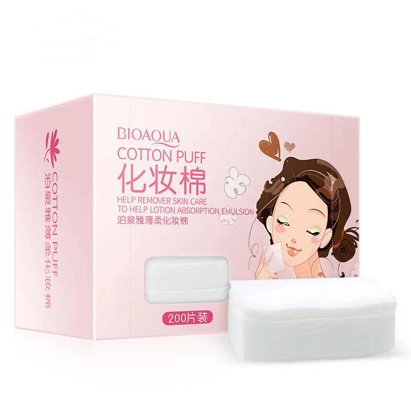 

BIOAQUA private label makeup product cotton puff ,cosmetic facial cotton pads for beauty