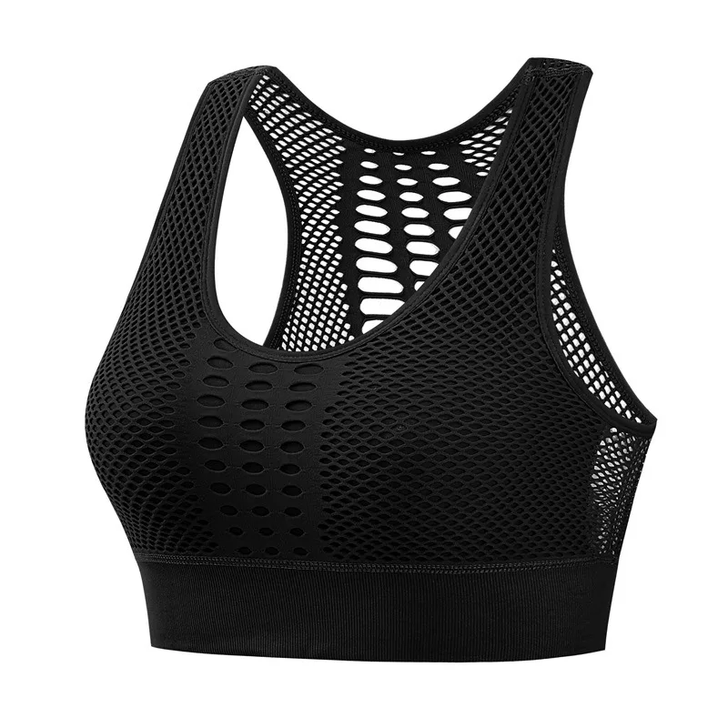 

Custom logo high impact sexy hollow fitness yoga sports bra for women