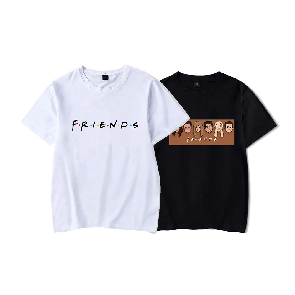 

American TV Series Friends Short-Sleeved Couplefriends T Shirt Printed Words Loose Student Half Sleeve Men T Shirts