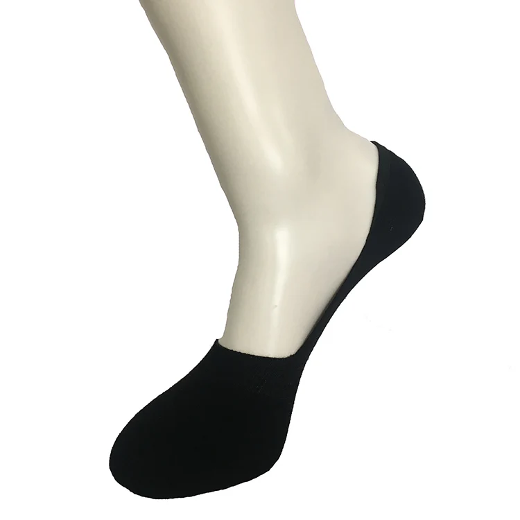 

black bamboo 200 needle soft loafer invisible men's socks, Colorful