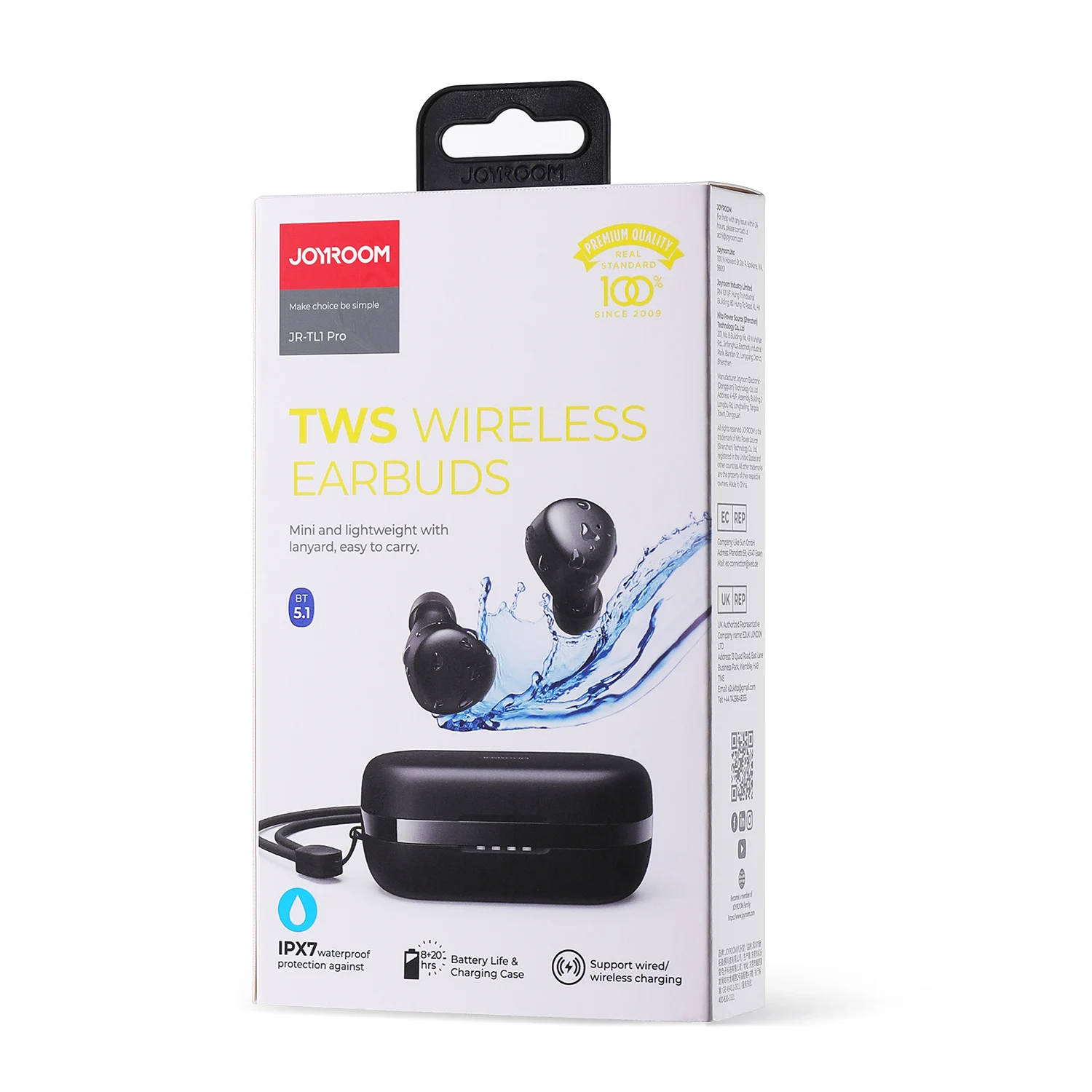 

Joyroom Global hot sale with charging case i7s tws wireless earbuds, i7s tws mini auricular, White,black