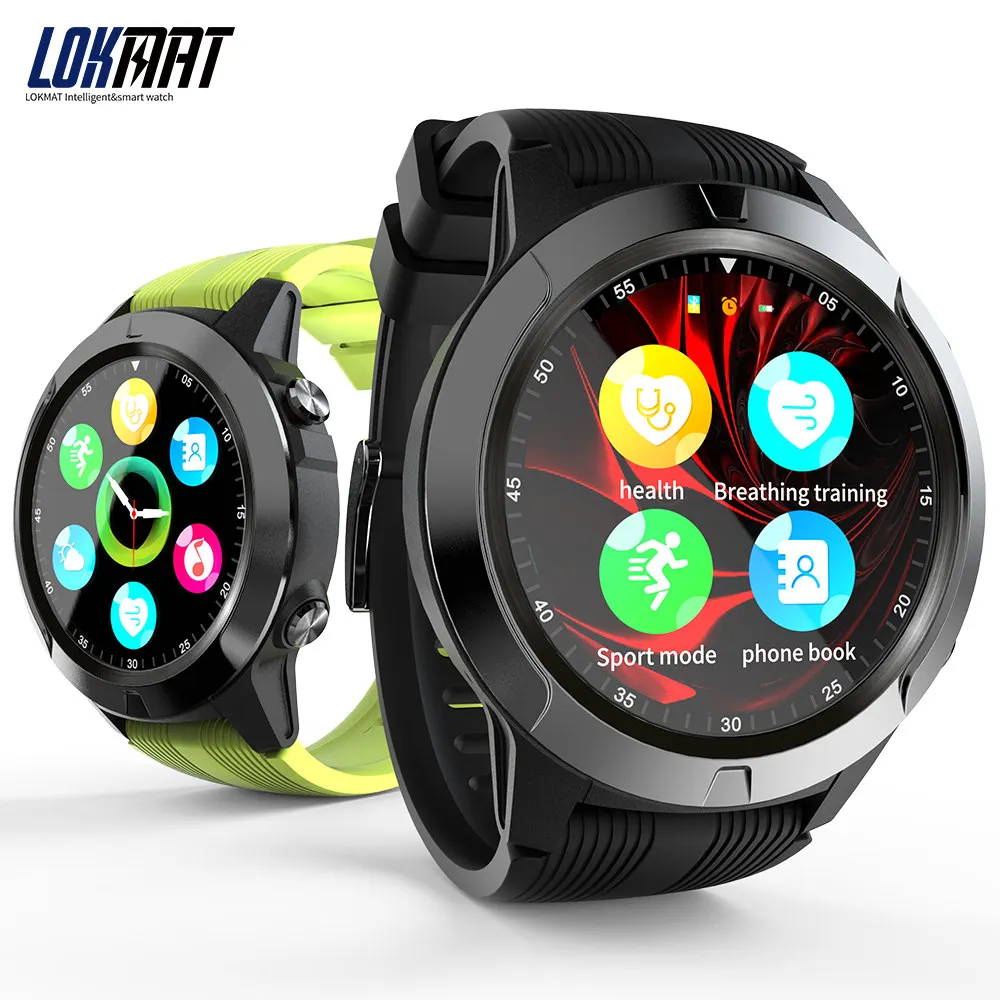 

Lokmat TK04 new design black man smart watch weird Silicone band water proof Multi function big sports watch design