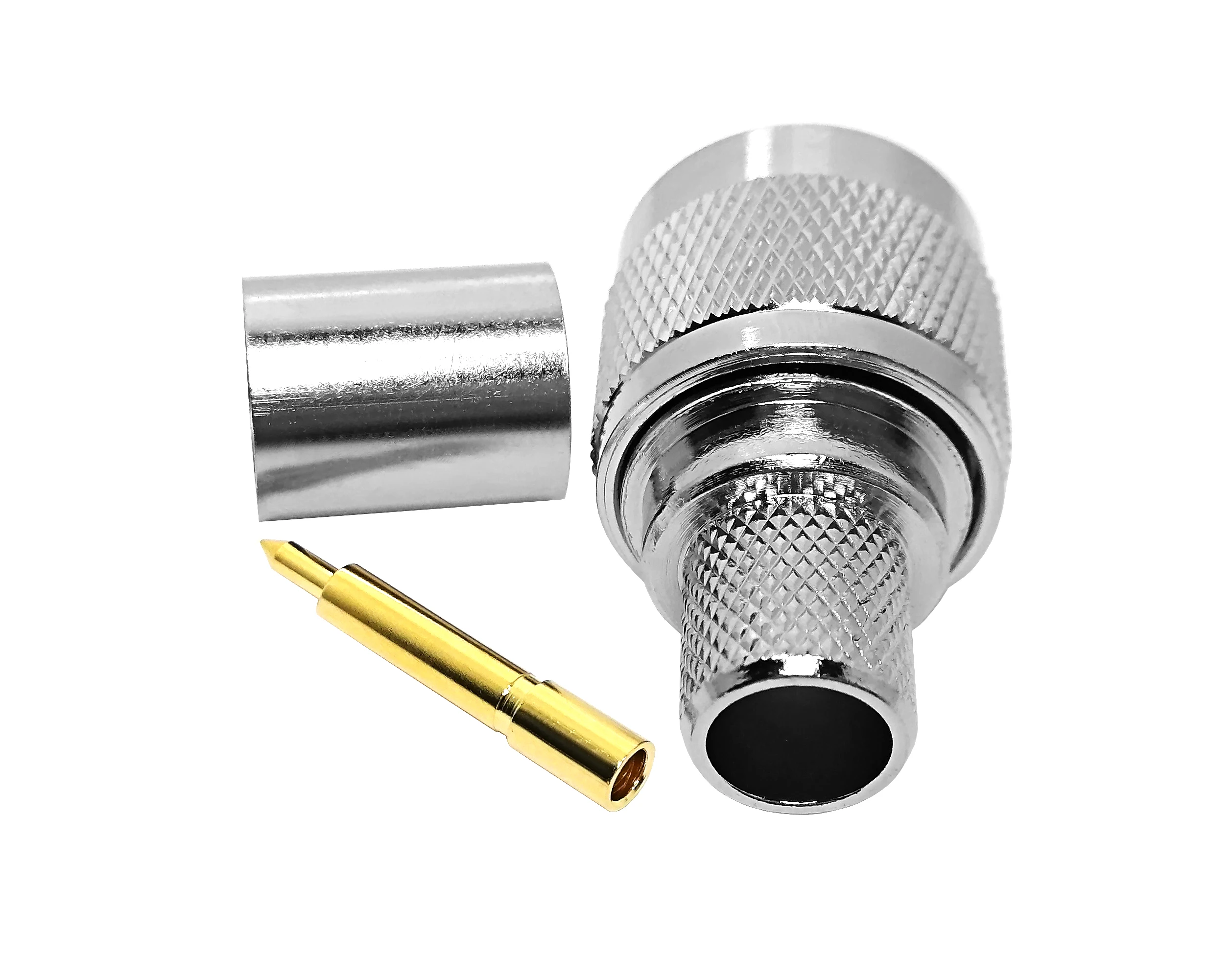 Brass Material Plug Male N Type Crimp Connector For LMR400 LMR-400 N LMR 400 Male Connector details