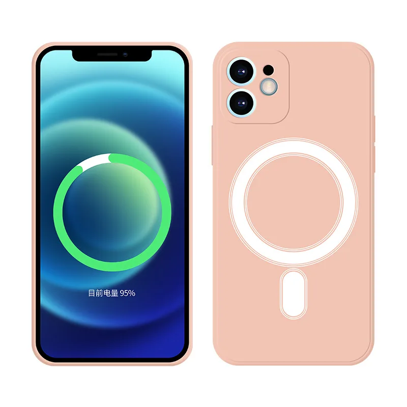 

2020/2021 Magnetic Wireless Charging silicone phone Case for iPhone 12/iPhone 12 Pro with soft touch silicon phone cases