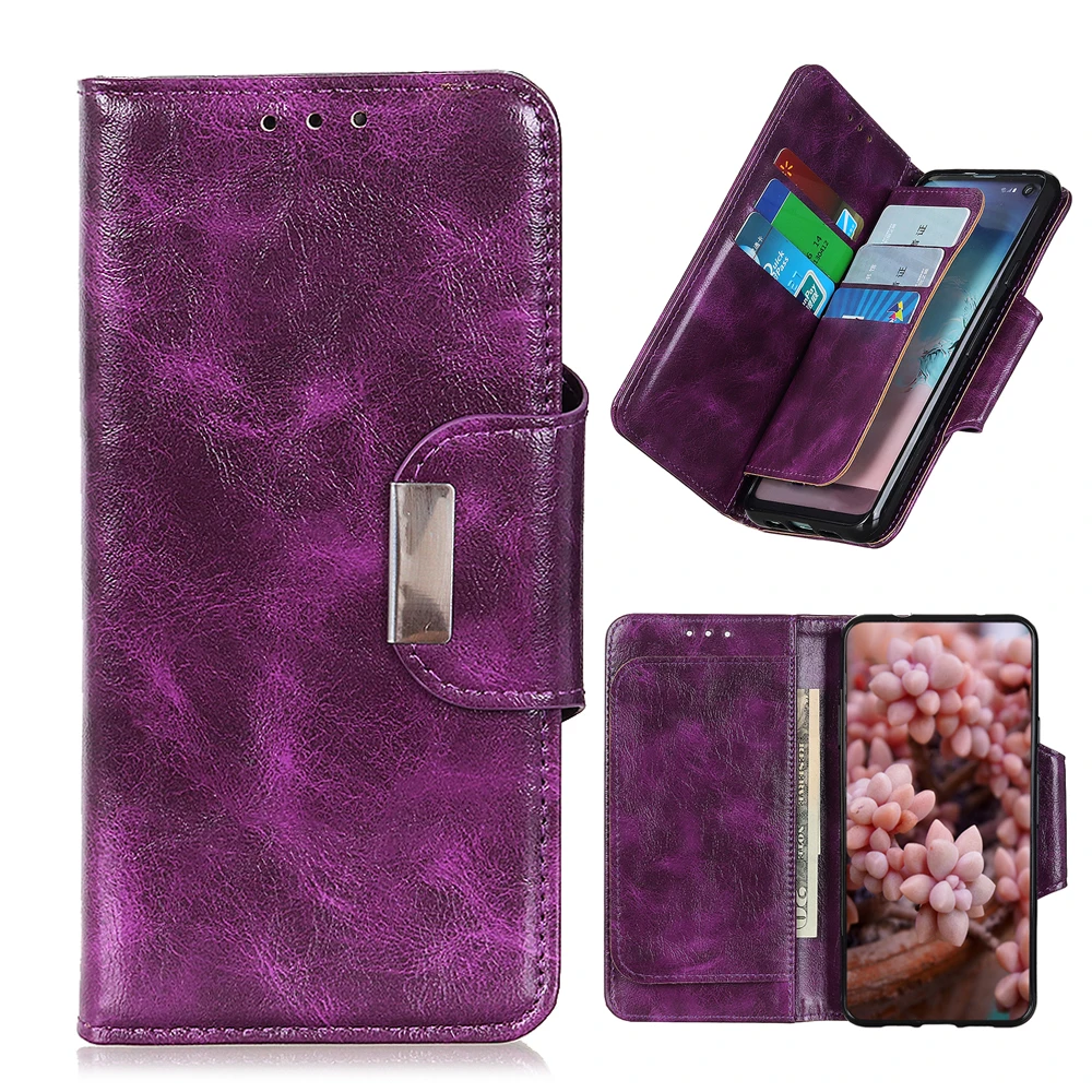 

Crazy Horse pattern PU Leather Flip Wallet Case For Samsung Galaxy A13 4G With Stand 6 Cards Slots, As pictures