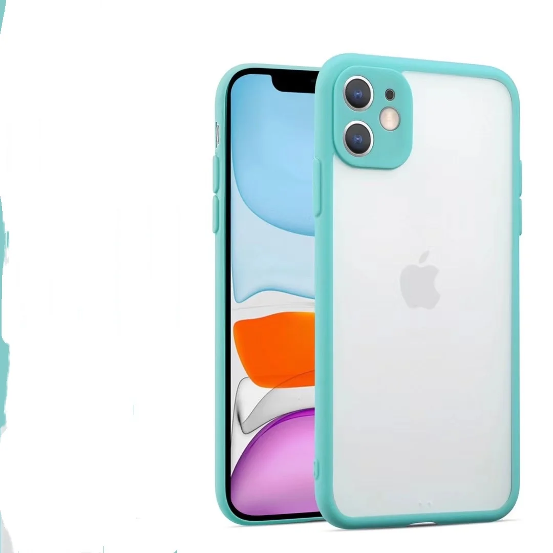 

Shockproof Skin touch TPU + PC cell phone Case cover For iPhone 11, 8 colors