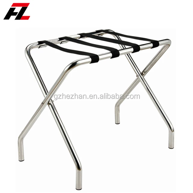 
Foldable Stainless Steel Hotel Guest Room Luggage Rack Backrest Luggage Rack 