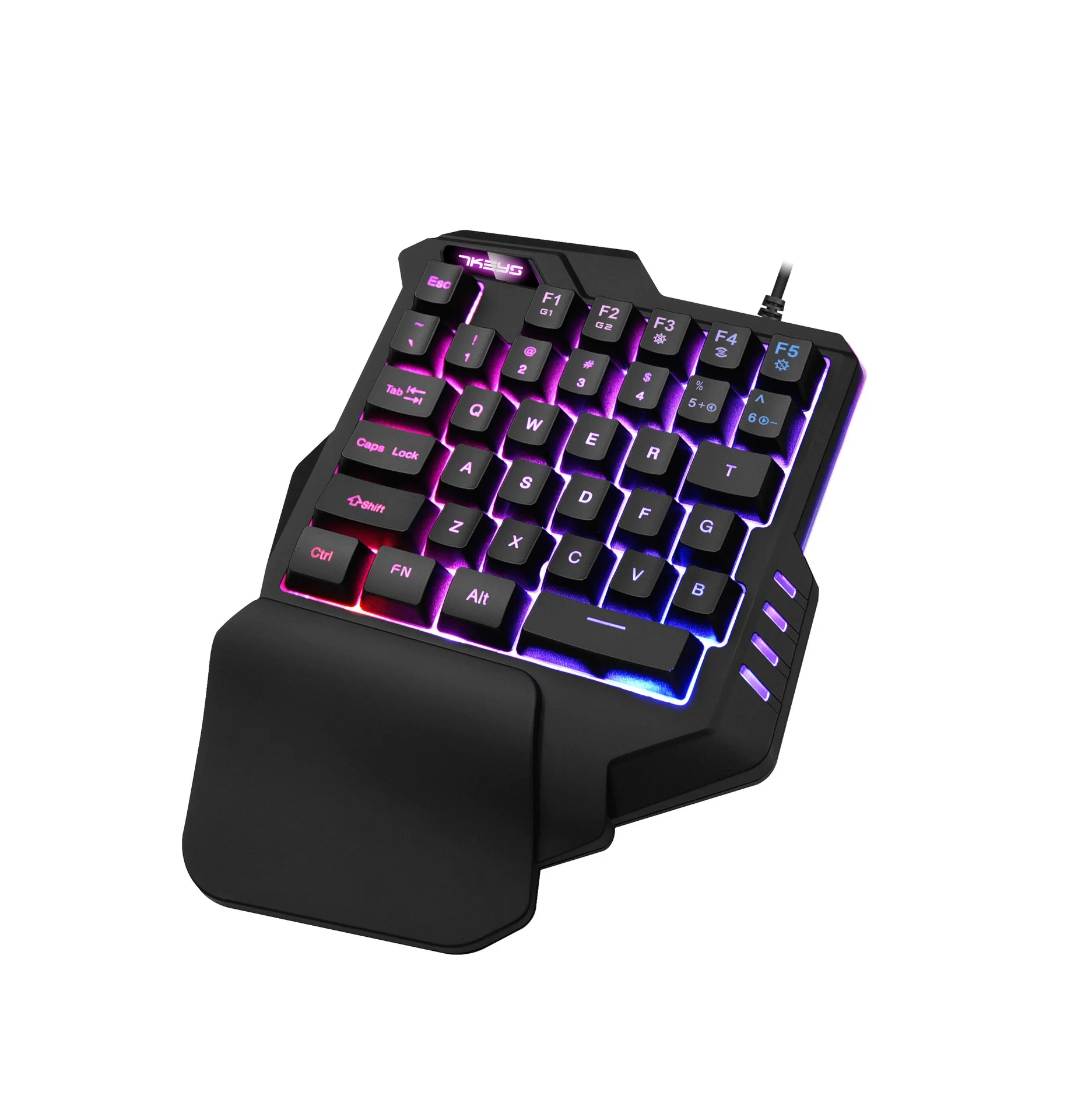 Mini G30 1.6m Wired Membrane Keyboard With LED Back-light For PUBG 35 Keys One-handed Gaming Mechanical Keypad and Mouse RGB