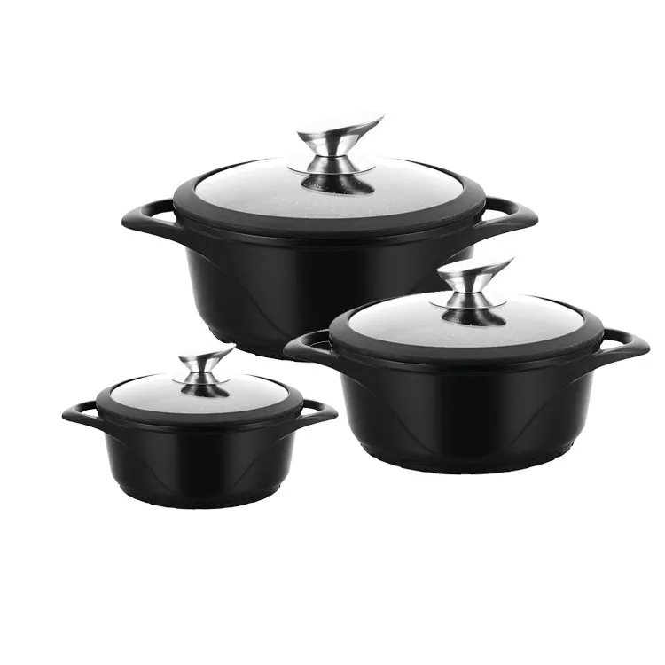 German Cookware Die Casting Aluminium Induction Bottom Marble Nonstick