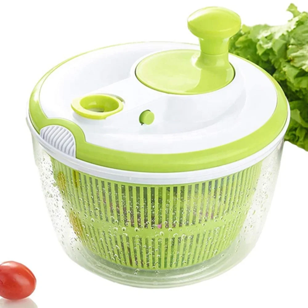 

Quick Vegetables Dryer, BPA Free Drain Lettuce and Vegetable Salad Spinner for Home Kitchen, Green