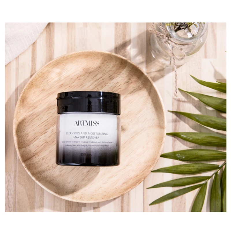 

Custom Logo Organic Vegan Makeup Remover Cotton with Cleanser for Face