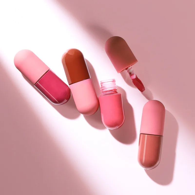 

Mini Pill Lip gloss Capsule Lip gloss private label matte liquid lipstick, 110 multi-colored