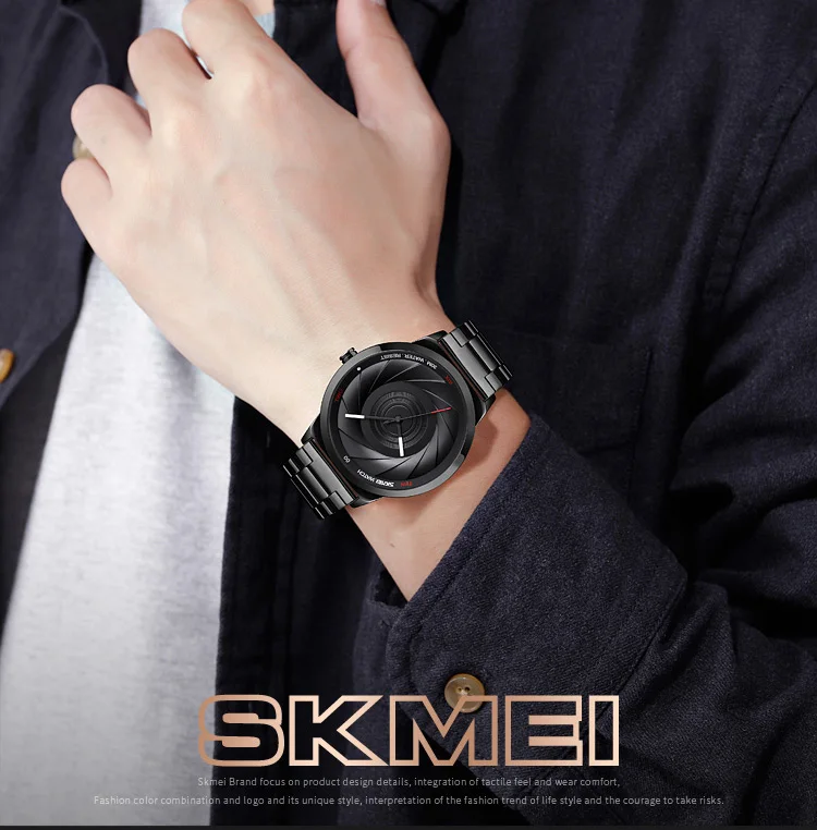 SKMEI 9210 Creative 3D Camera Designer Brand Luxury Men's Wrist Watches Waterproof Stainless Steel Business Male Quartz Watch