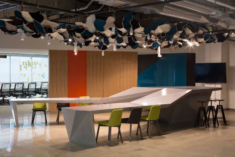 Contermpoary 30 Person 7m Meeting Room Extra Long Boat Shape Conference Table Modern Luxury Office Marble Boardroom Table