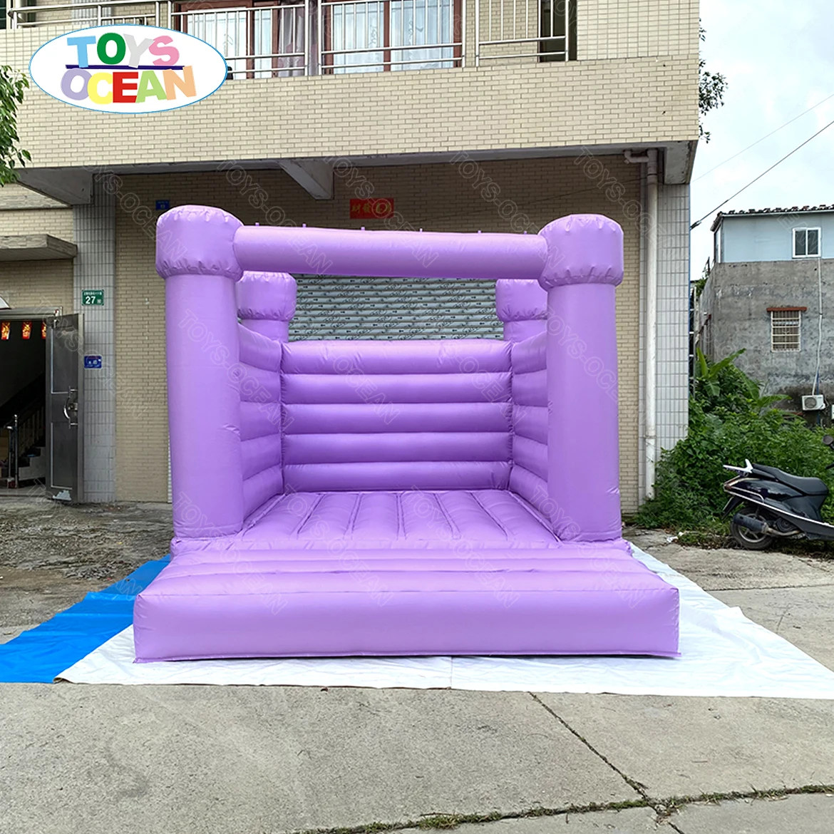 

popular purple jumper inflatable wedding bouncy castle white bounce house