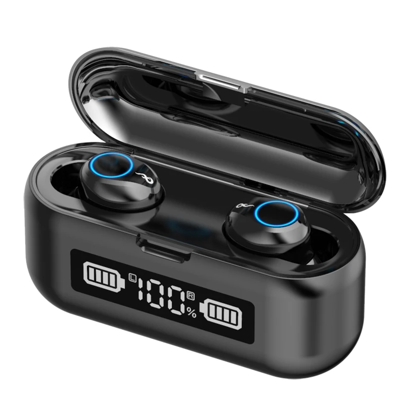 

F9-5 Ecouteur 2000mAh Powerbank Waterproof TWS Earbud 50 Earphone LED Display Touch Audifono Wireless Headphone