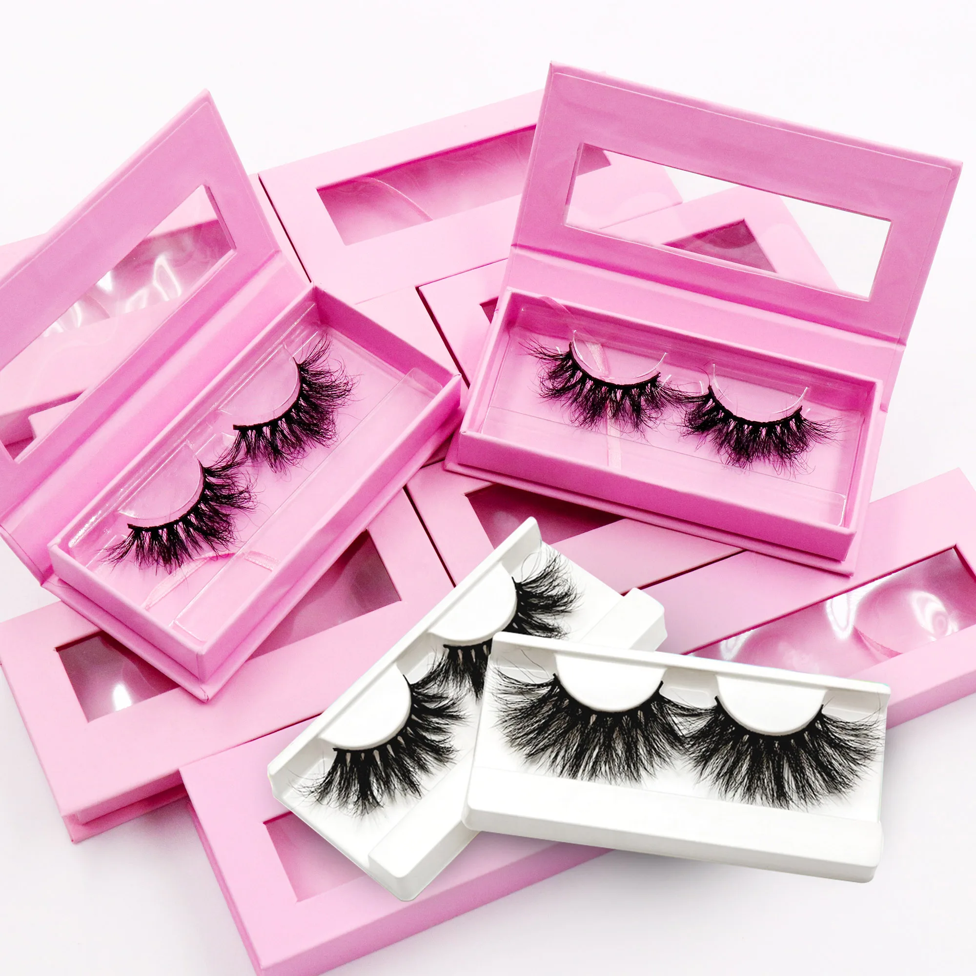 

Free Sample Best Heat Eyelash Packaging Box Private Label Custom Eyelash Vendor Customized Boxes Eyelash Packaging Box