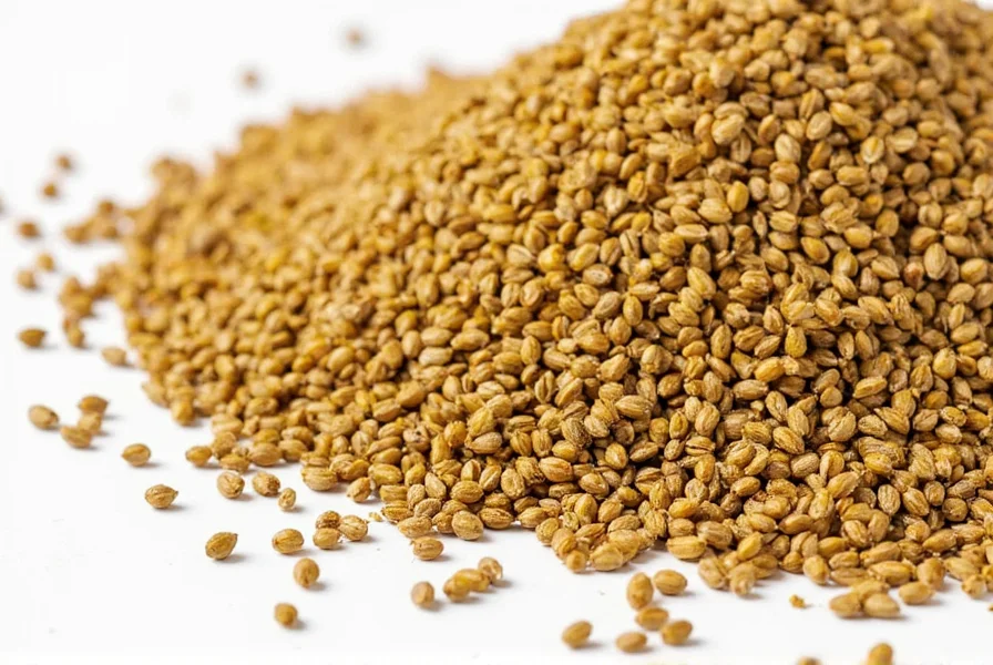 Close-up photography of three types of mustard seeds: yellow, brown, and black arranged in small wooden bowls with measuring spoons