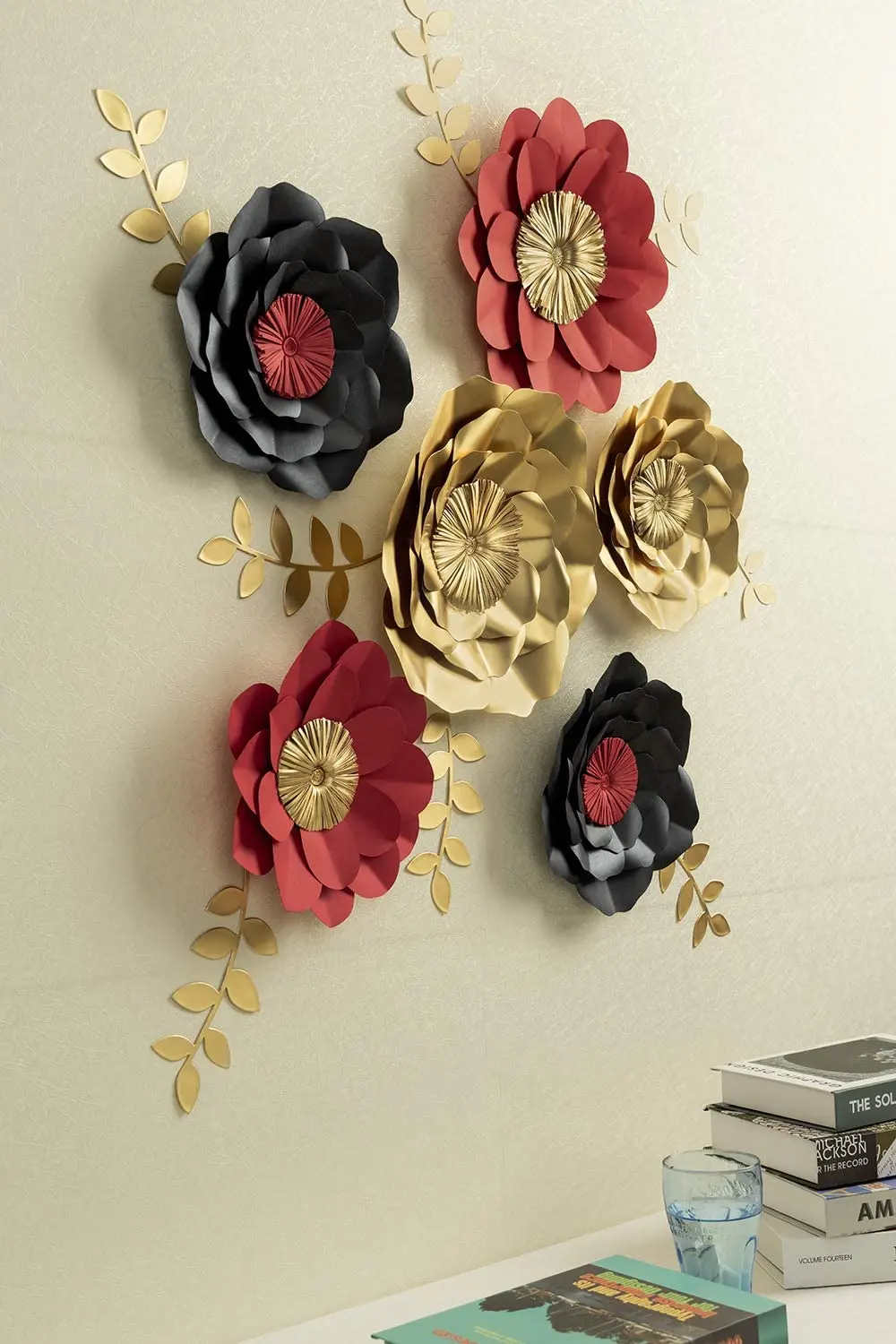 Black Red Golden Theme Customized Design Handmade Large Scale Wedding Paper Flower Wedding Flower Buy Giant Paper Flowers Large Paper Flowers Wedding Wall Decoration Paper Flower Product On Alibaba Com