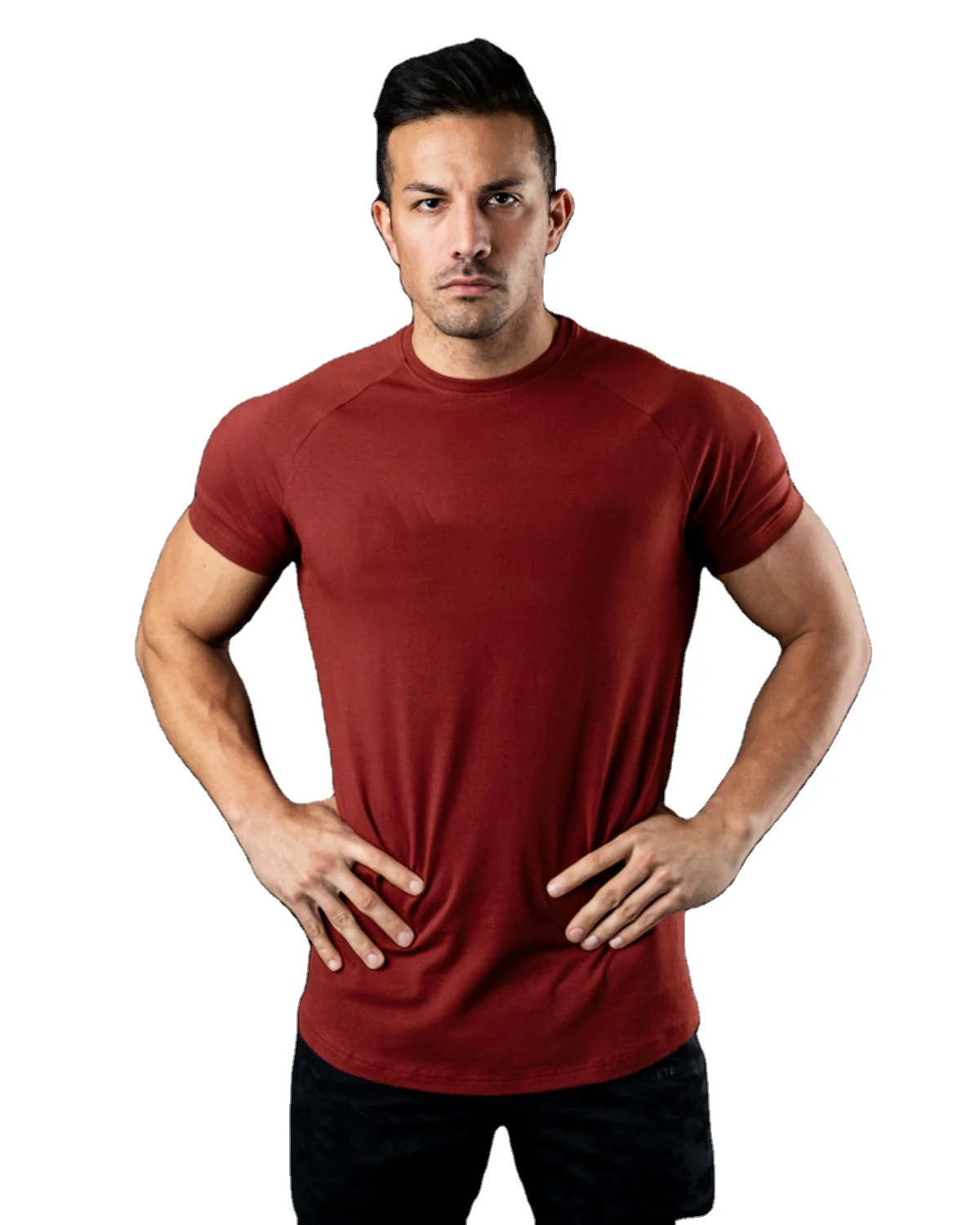 

Wholesale Cotton Spandex Dry Fit Running Fitness Workout Spors T-shirt Men's graphic shirts, 8 colors