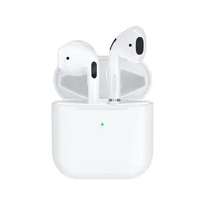 

Pro4 Tws Blue tooth Wireless Earbuds Headphone Smartphone Music Calling Travelling Earphone airpods pro earphones, White