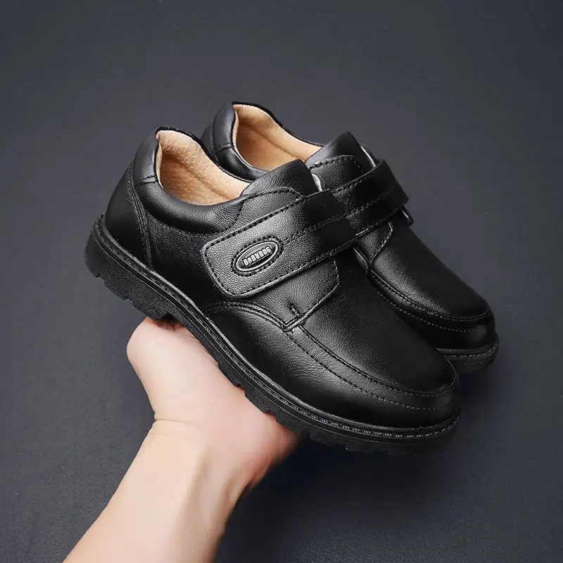 

New Boys Leather Shoes British Style School Performance Kids Wedding Party Shoes White Black Casual Children Moccasins Shoes