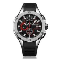 

MEGIR 2053 Men Quartz Watch Can Custom Watch Automatic Wrist For Silicone Watch