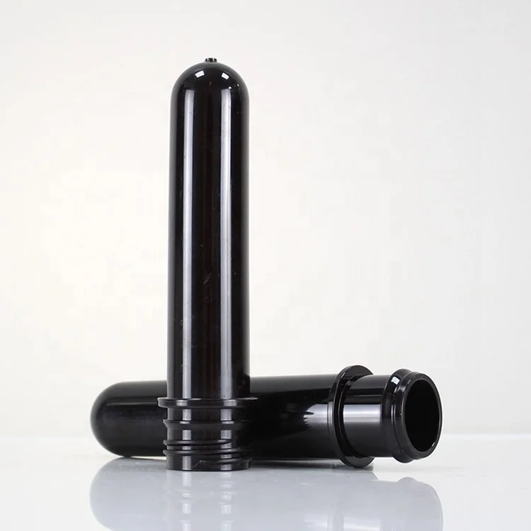 China wholesale buy customizable neck size 10.5g clear mould mold black special water bottle preform pet plastic