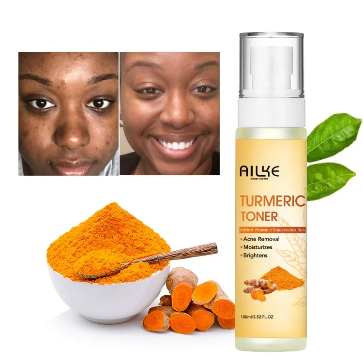 

AILKE Free Sample Tumeric Dark Spots Toner Spots Corrector Turmeric Fades Blemishes Dark Spots Acne Remover Toner