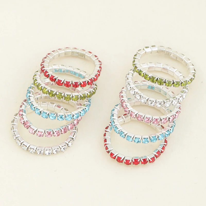 

Y2K Wholesale Fashion Colourful Jewelry Rings Custom Diamond Ring For Girls