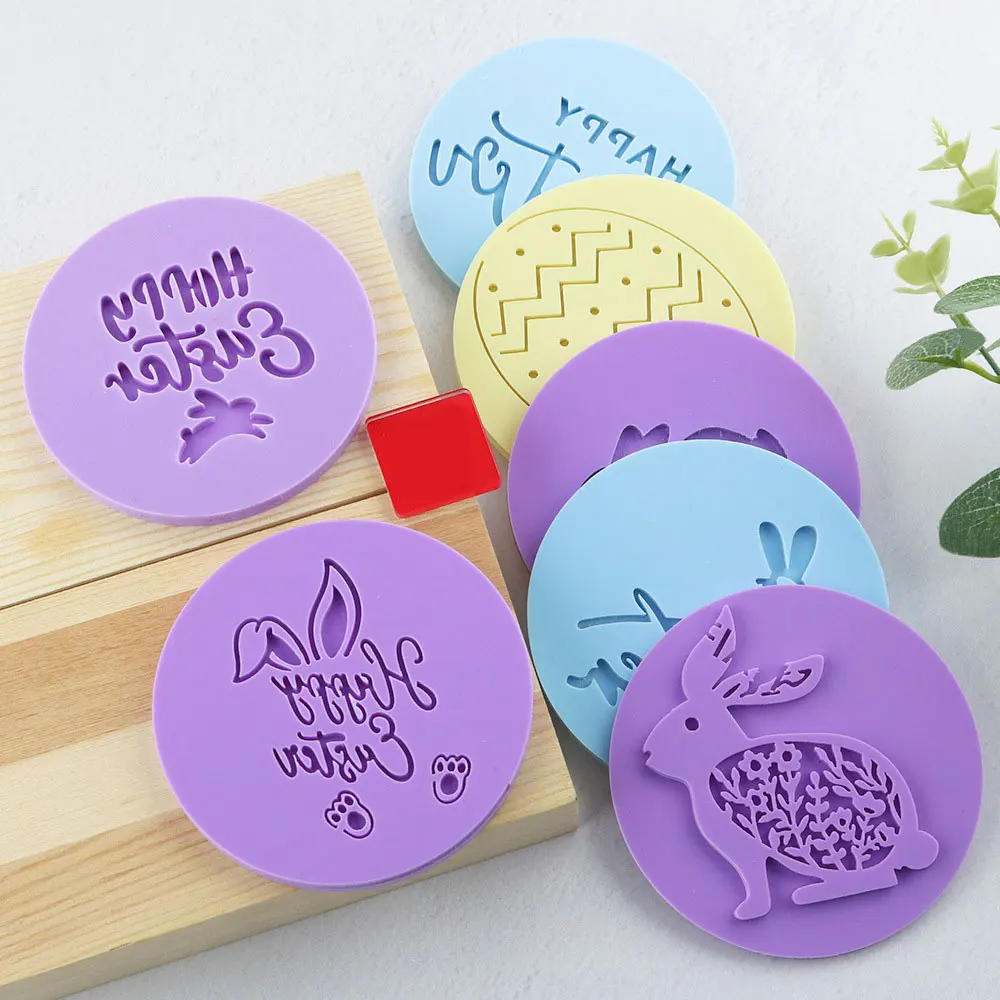 

GC Easter bunny egg series three-dimensional fondant cake decoration biscuit cut cartoon cookie cutter stamps, Random color