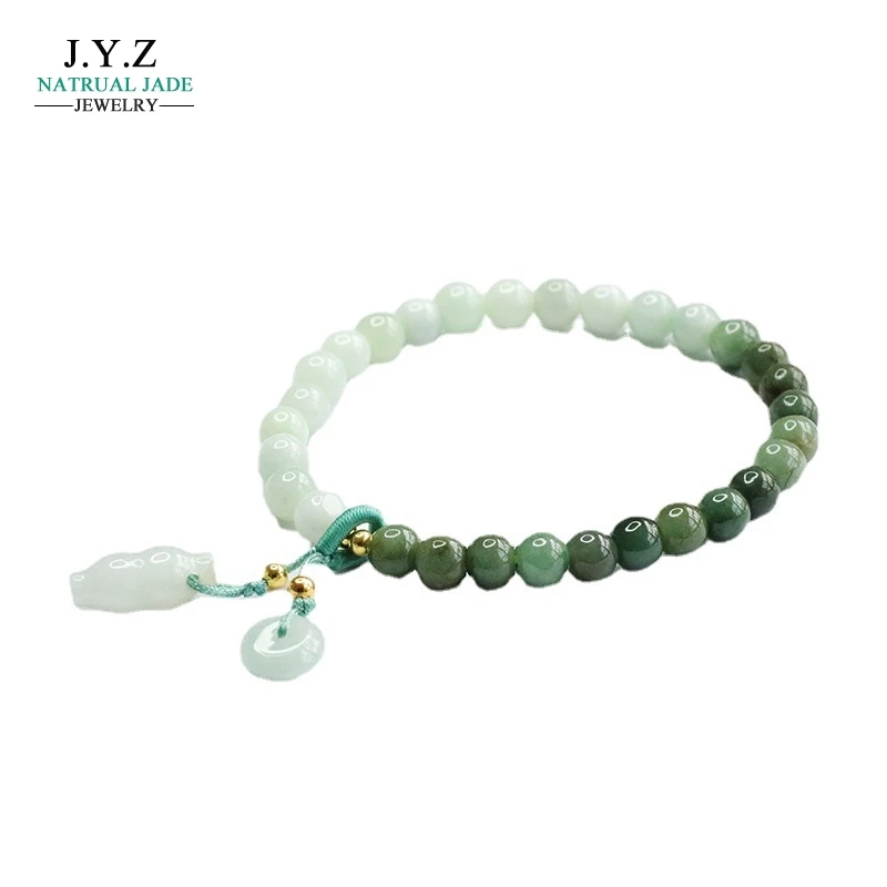 

Natural A Cargo Jade Bracelet Jade Gradient Safety Buckle Bracelet Jewelry Factory Delivery FC2120801