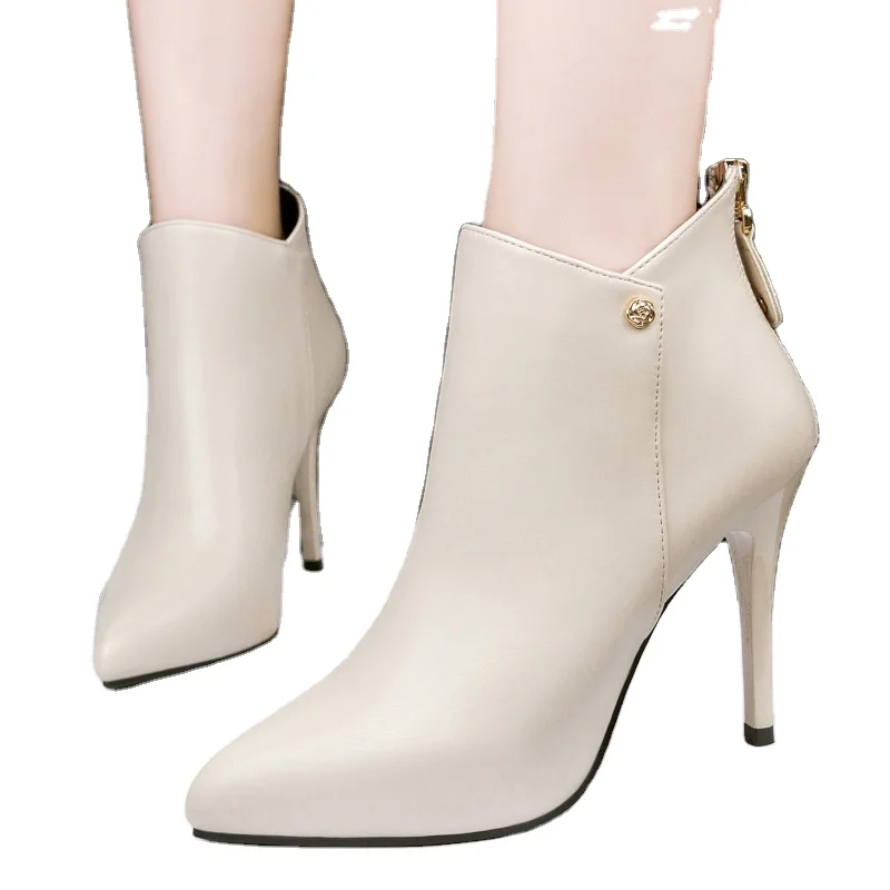 

Sexy elegant short boots and ankle boots autumn new style super high heel stiletto new style women's shoes and boots