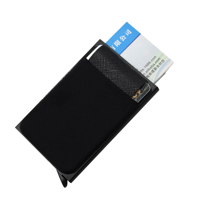 

Slim Pop-up Leather Card Wallet 2020 YY China Factory High Quality Leather Mens Wallets Business Card Wallet Case Opp Bag Short, Customized color