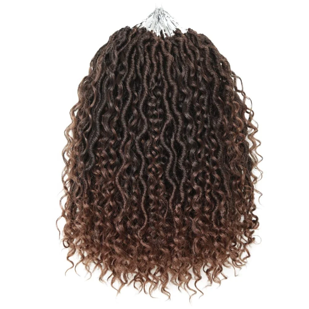 

Wholesale Goddess Faux Locs Crochet Braids Hair Synthetic Brown Loose Wave Braids Hairpieces Extensions For Black Women