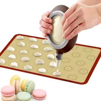 

Custom non-stick fiberglass silicone macaron baking mat for kitchen cake