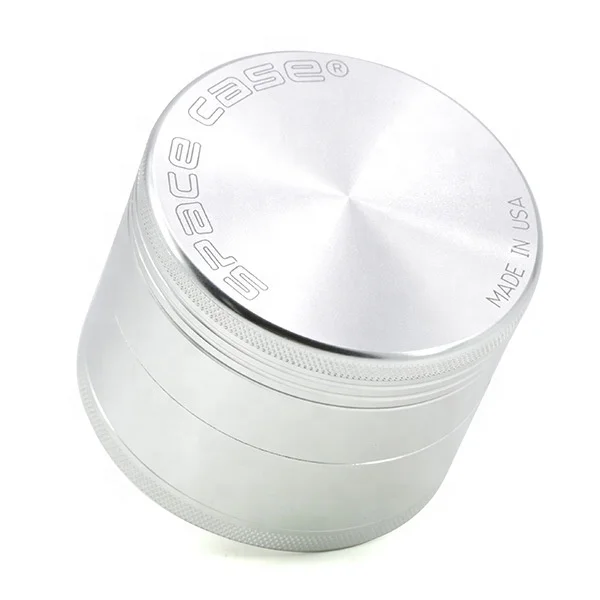 

Sliver Tobacco Grinder Letter Pattern Diameter  Aluminum Four-layer Herb Grinder jhcentury, Picture