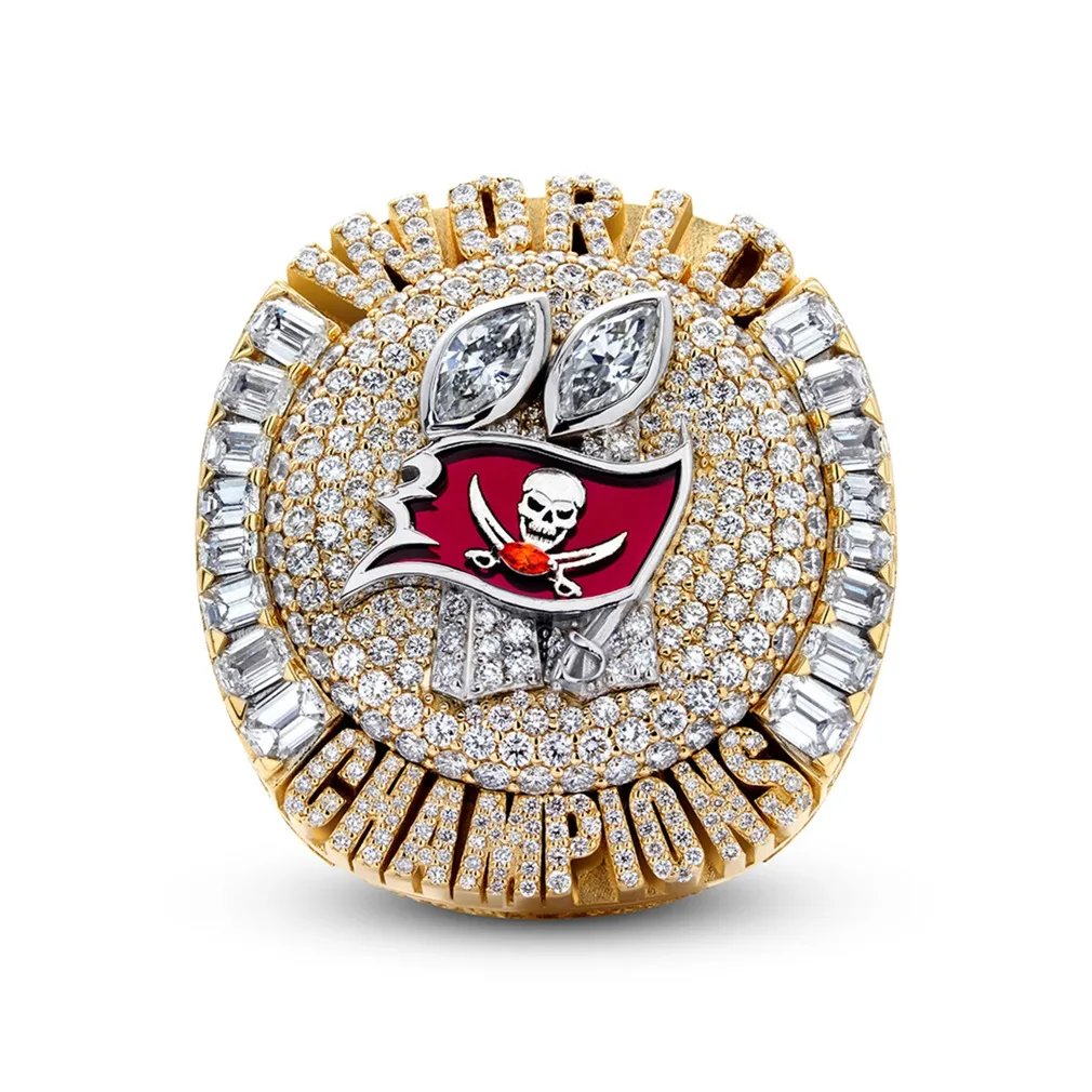 

ShangJie Custom 2020-2021 Football Rings with Display Gift Box buccaneers bowl championship pirate rings