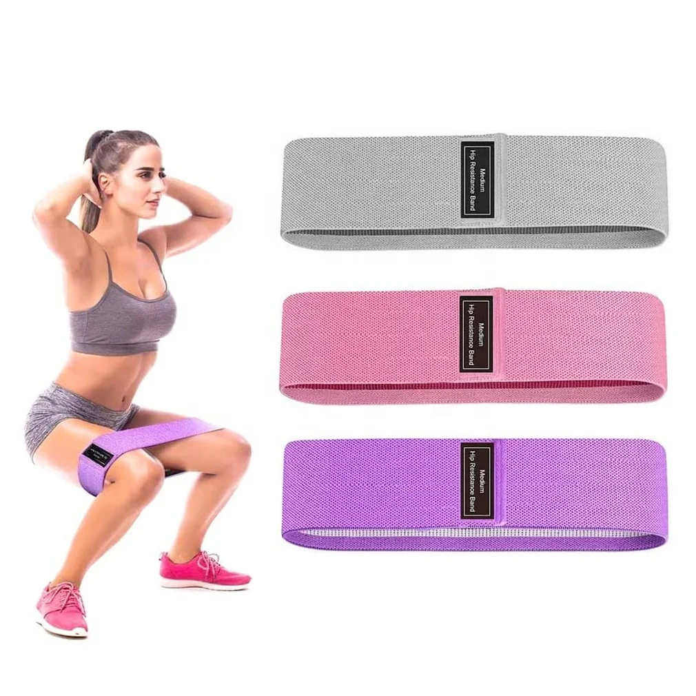 

elastic loop Hip leg booty resistance bands exercise 3 strength Workout Bands Sports Fitness Yoga gym Bands body building, Gray,pink,purple