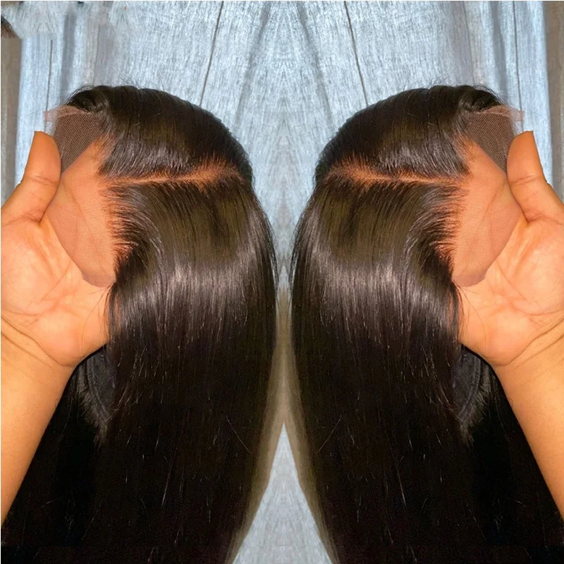 

Virgin Human Hair Full Lace Wig for Black Peruvian Women Hight Quality 30 Inch Brazilian Hair Swiss Lace 10~34 Inch Long 180%