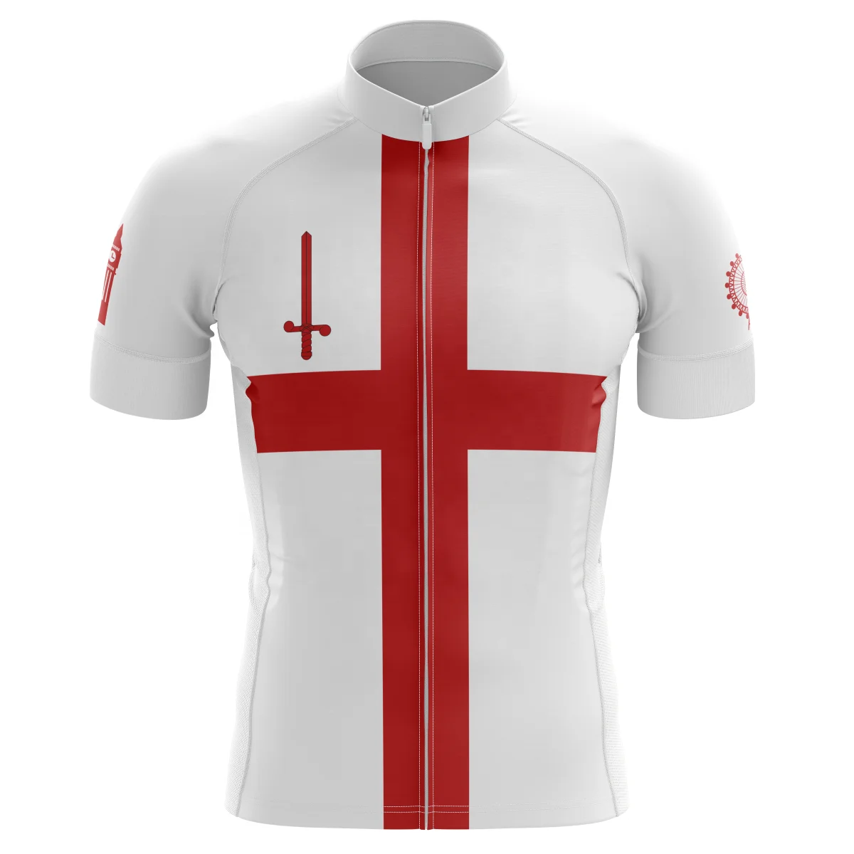 

HIRBGOD TYZ486-01 UK WHITE cycle jersey Men's short sleeve bike jersey Comfortable cycling jersey Plus Size cycling wear