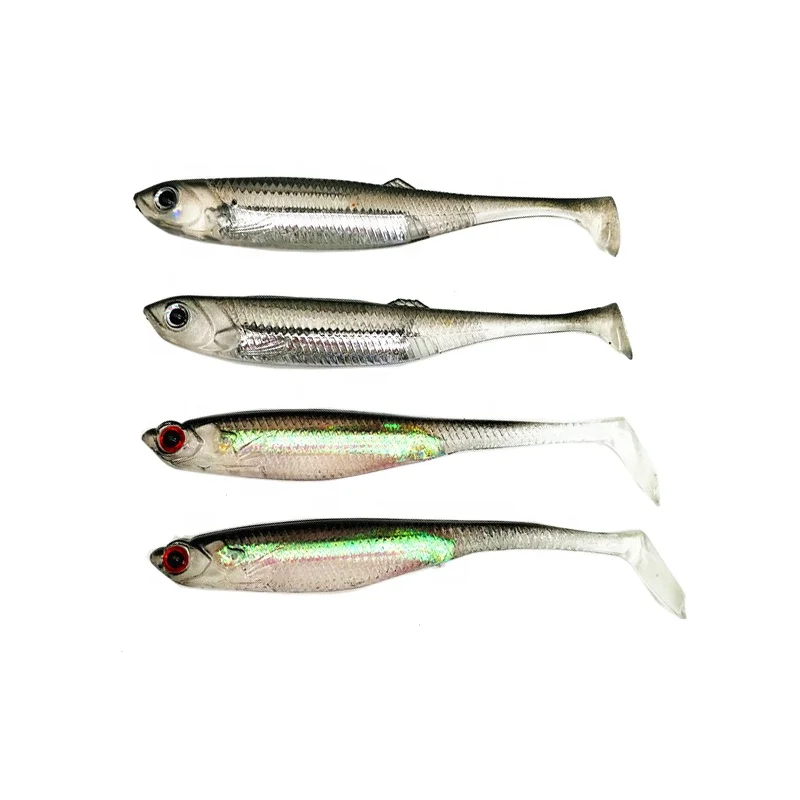 

KY T-tail Hollow Rainbow Fish 100mm Soft Baits Fake Bait Fishing Bait Soft Lure Lures Fishing Artificial Fishing Lures, Black